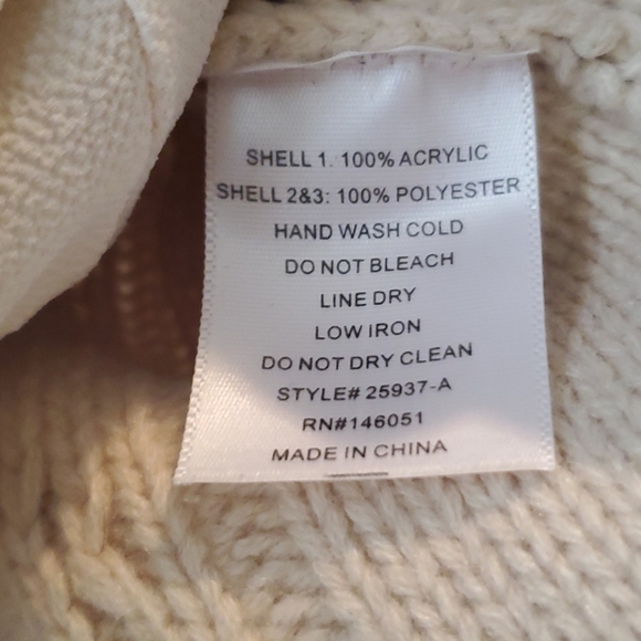 COPY - Monteau Cable Knit Elbow Patch Layered Sweater - Picture 11 of 11